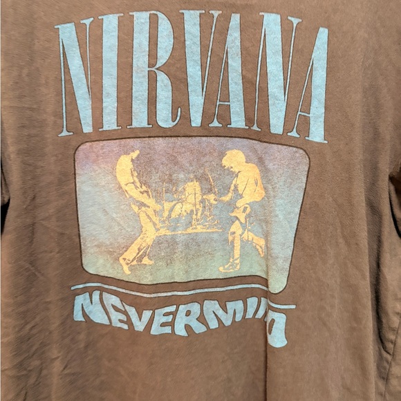 American Eagle Outfitters Tops - American Eagle Outfitters grey Nirvana Graphic Tee